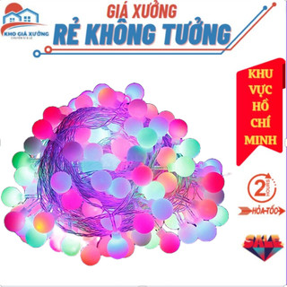 Đèn Led Trang Trí Cherry Ball Đa Sắc Chớp Nháy, Dây đèn trang trí bóng bi đục tròn - Pingpong Light