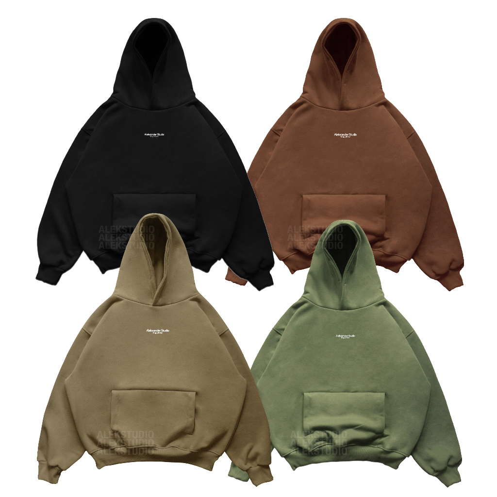ÁO KHOÁC HODDIE BASIC UNISEX "SMALL" LOGO NHIỀU MÀU FORM BOXY | ALEKSTUDIO