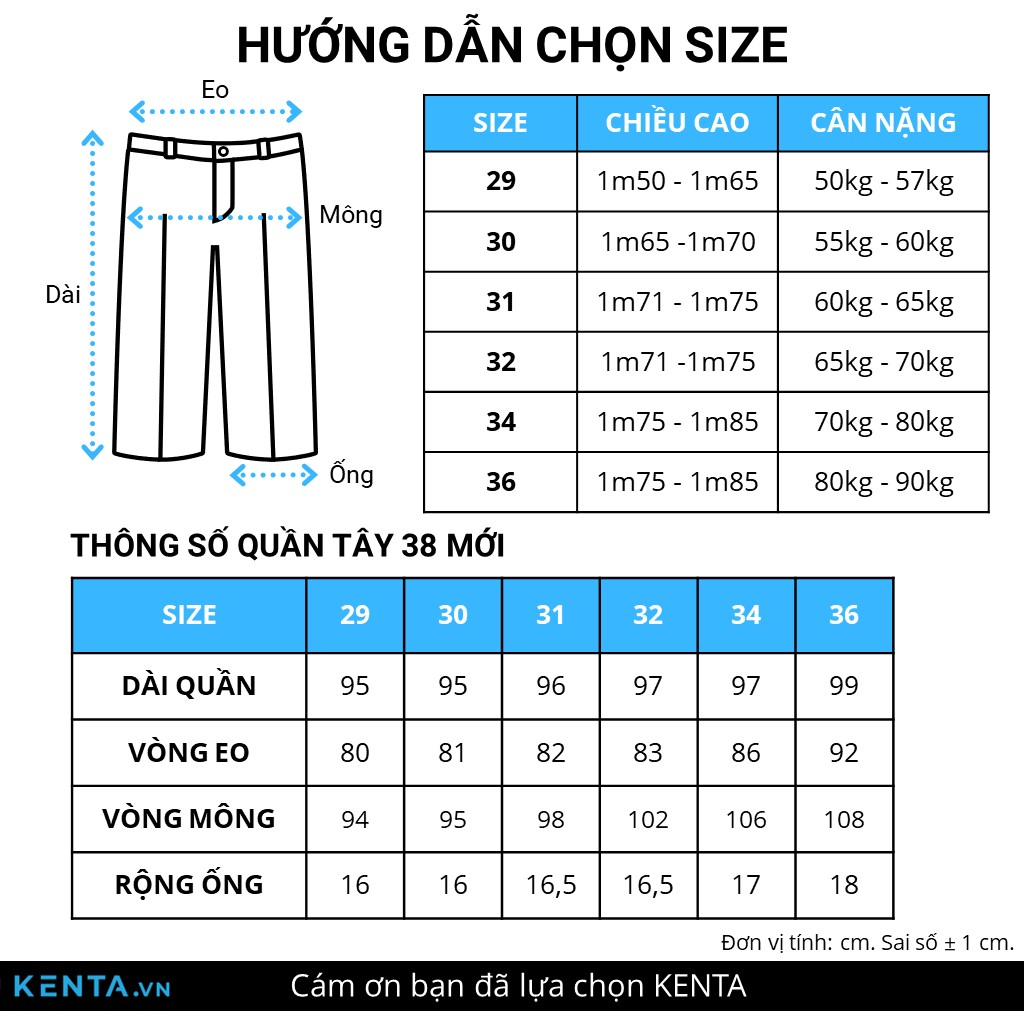 Quần tây nam cạp thun, vải co giãn thoáng mát KENTA QTA0038