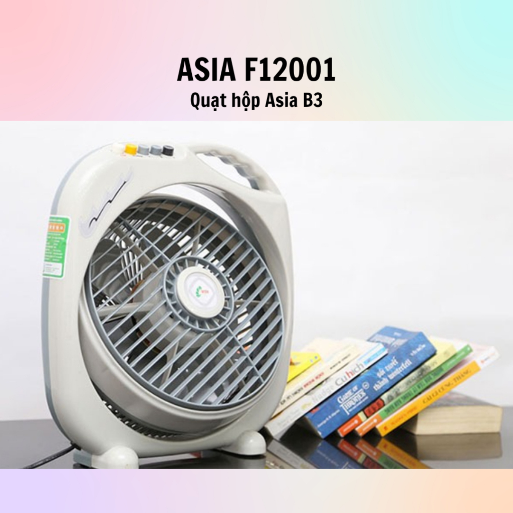 Quạt hộp Asia B3 F12001 - Màu ngẫu nhiên - Hàng chính hãng