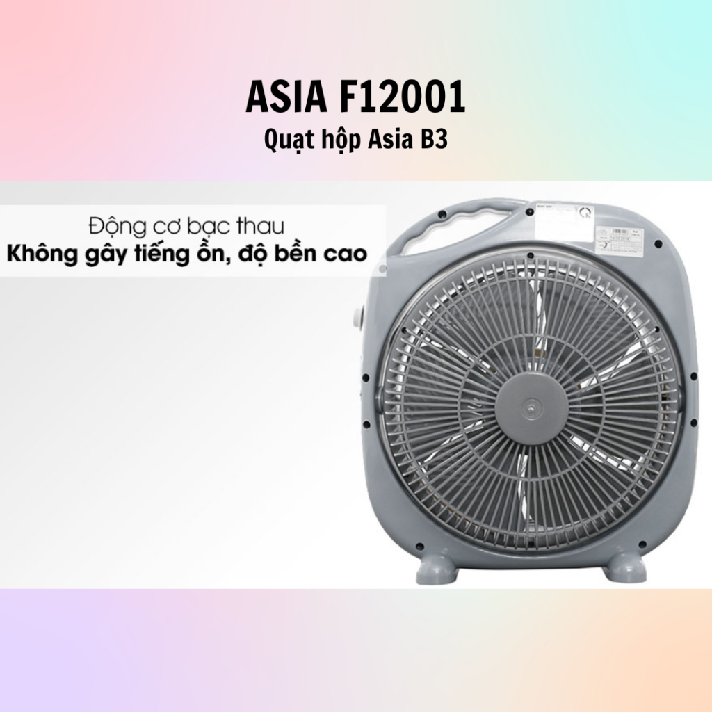 Quạt hộp Asia B3 F12001 - Màu ngẫu nhiên - Hàng chính hãng