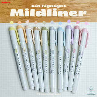 Bút dạ quang đánh dấu highlight hai đầu Zebra Mildliner
