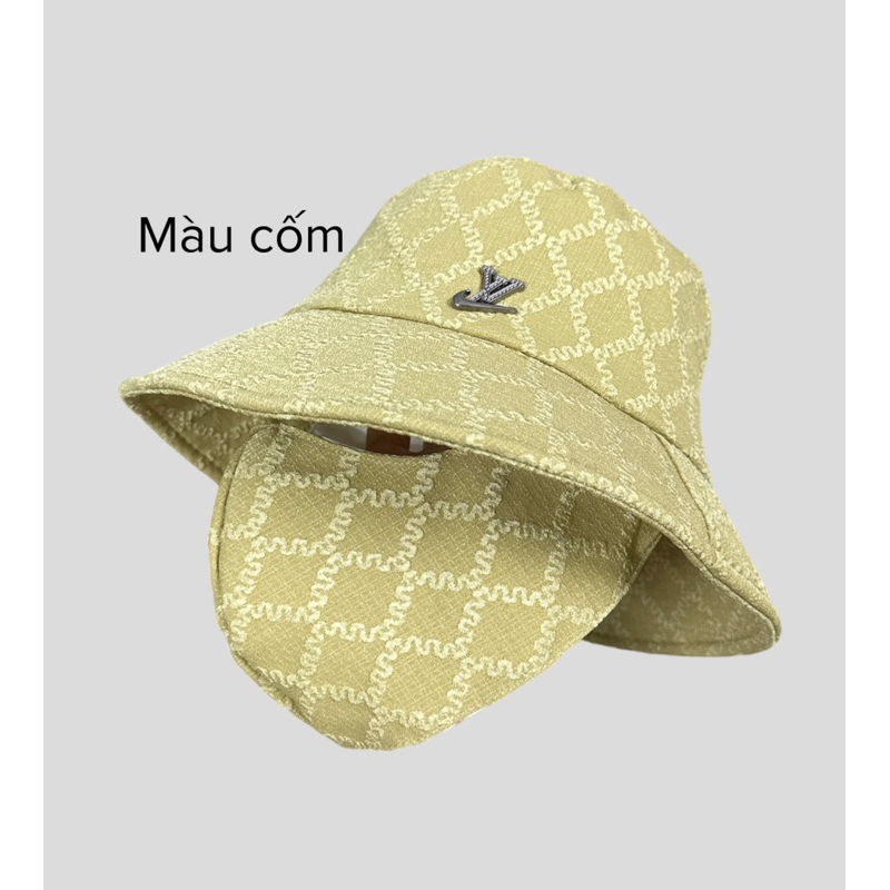 Mũ chống nắng kèm khẩu trang vải xốp chất liệu mới - Mũ khẩu trang gấp gọn siêu tiện lợi