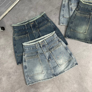 Chân Váy Quần Jeans phối Lưng Tua Mã Mới