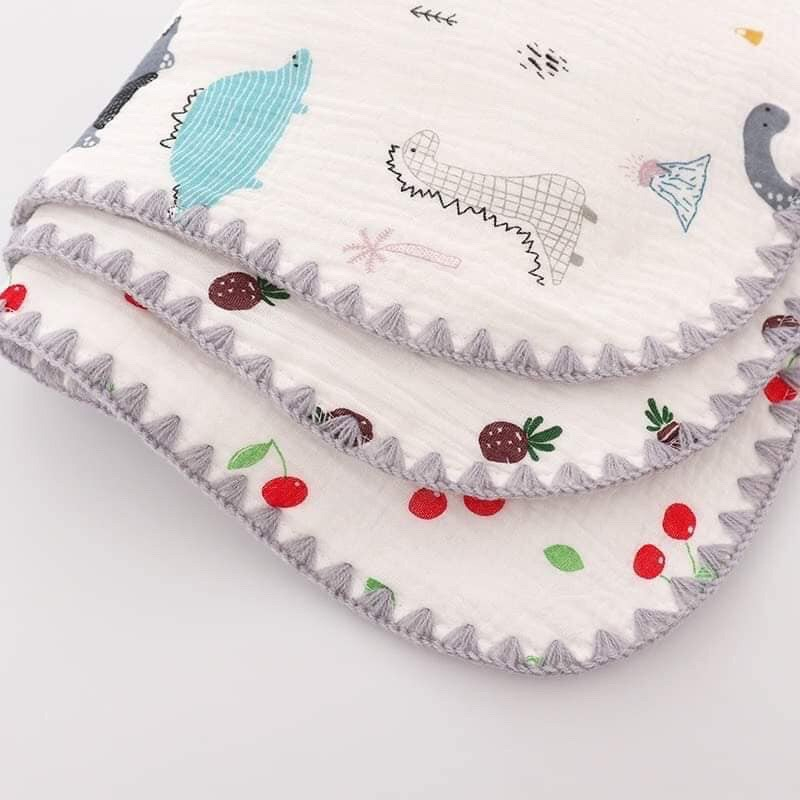 Gối xô sơ sinh cotton 10 lớp mềm mại, thoáng khí êm đầu cho bé.