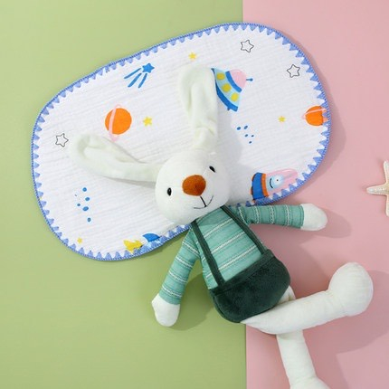 Gối xô sơ sinh cotton 10 lớp mềm mại, thoáng khí êm đầu cho bé.