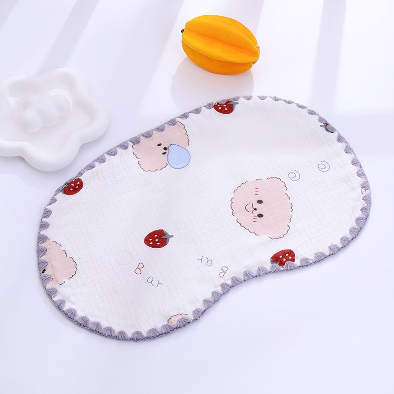 Gối xô sơ sinh cotton 10 lớp mềm mại, thoáng khí êm đầu cho bé.