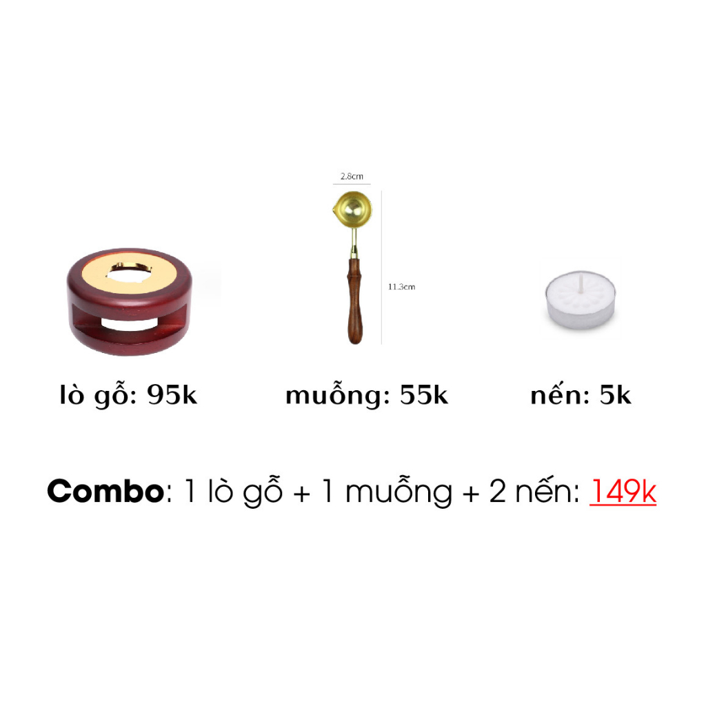 LÒ NẤU SÁP KHUNG GỖ - WAX SEAL