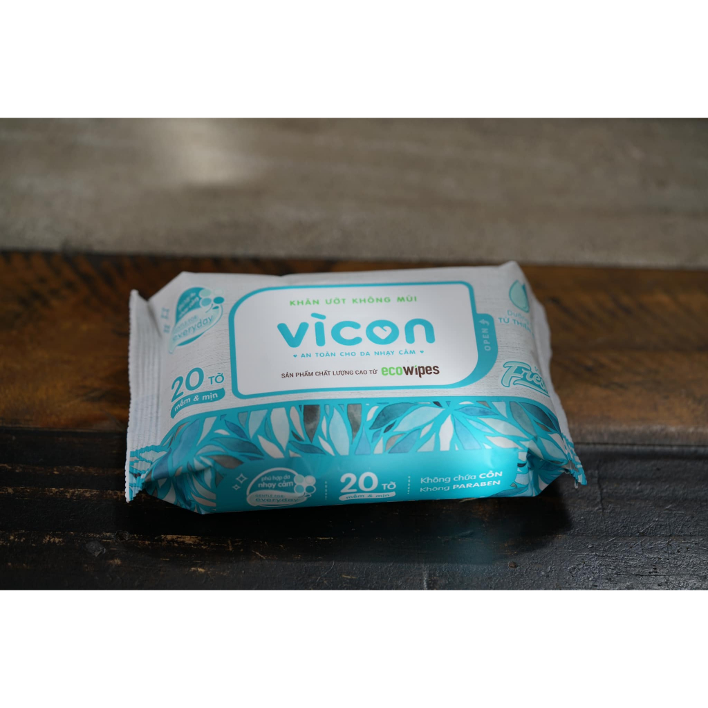 Combo 10 túi khăn ướt Vì con gói 20 tờ