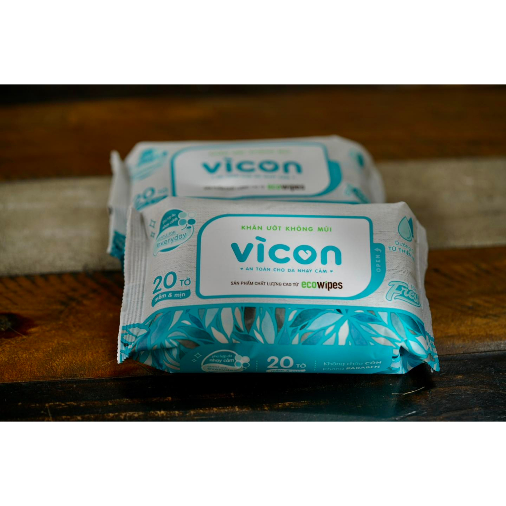 Combo 10 túi khăn ướt Vì con gói 20 tờ