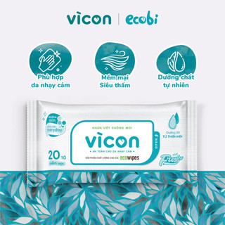 Combo 10 túi khăn ướt Vì con gói 20 tờ