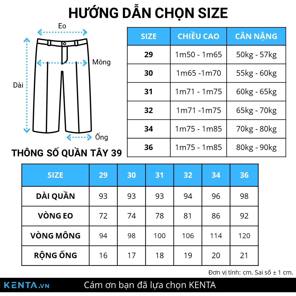 Quần Tây Baggy Nam Lưng Thun KENTA QTA0039