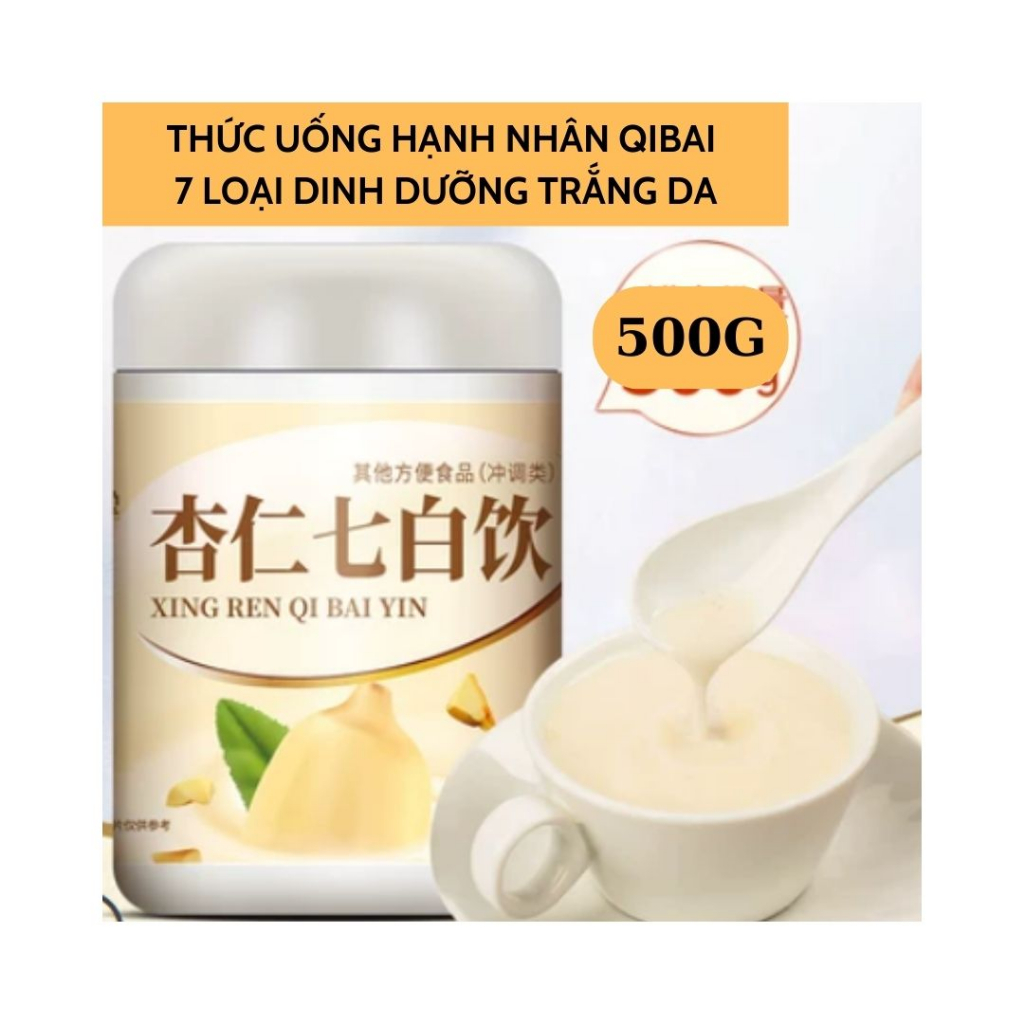 BỘT HẠNH NHÂN LÀM TRẮNG DA MỜ NÁM 300g 12 gói_HỘP 500G