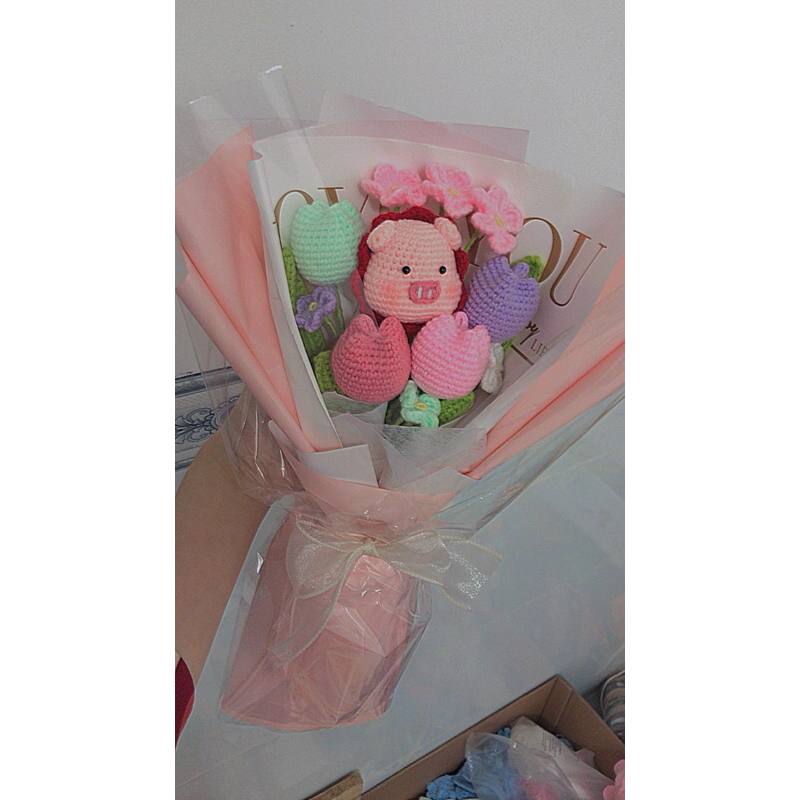 Hoa heo tulip handmade
