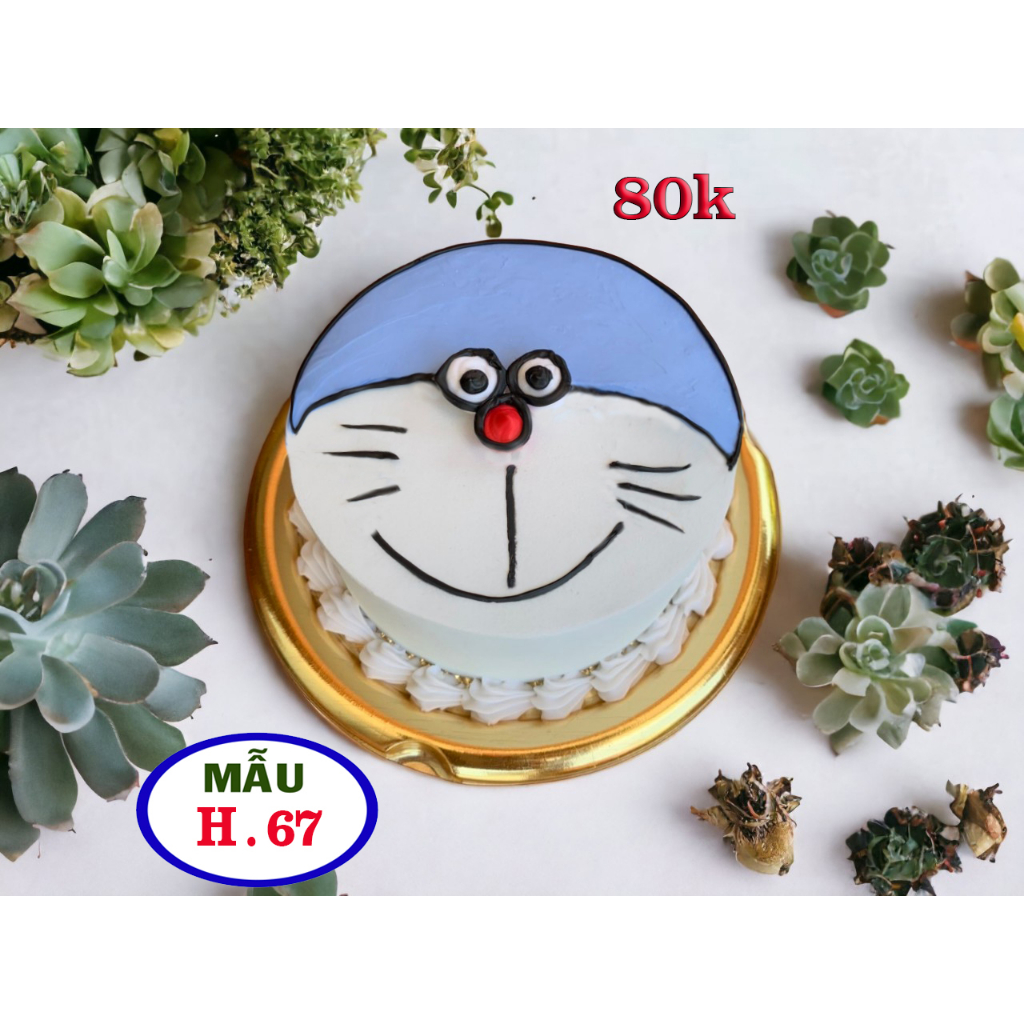 Mô hình bánh sinh nhật doremon, bánh giả trưng bày
