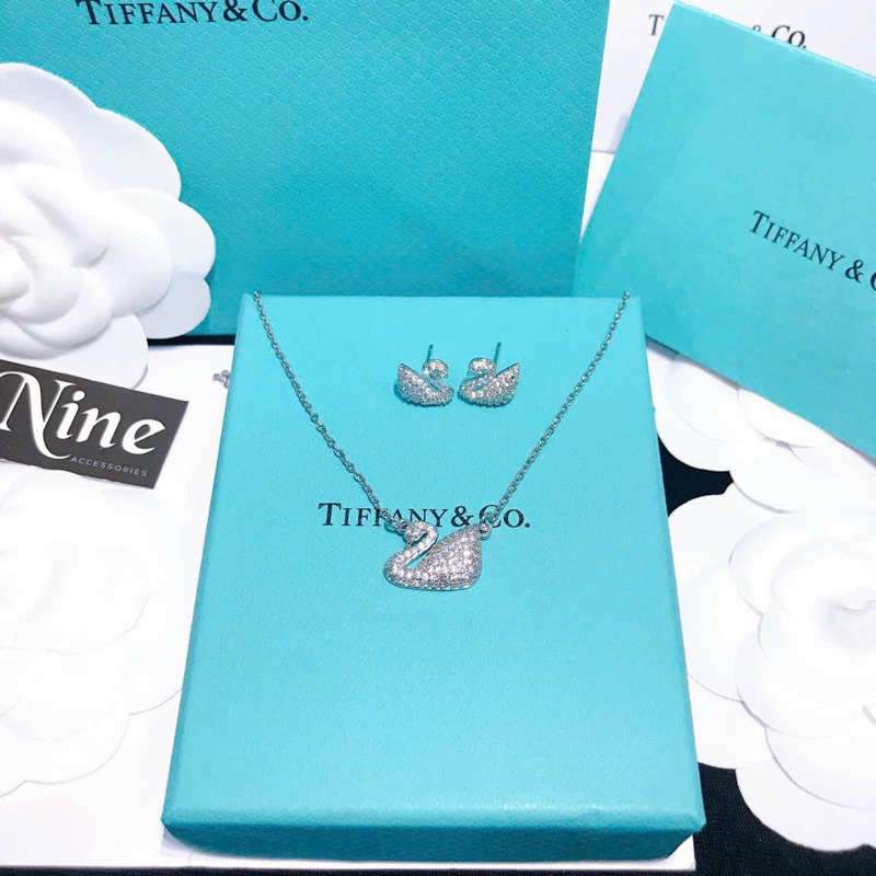 Dây chuyền Thiên Nga Bạc tặng kèm Bông tai