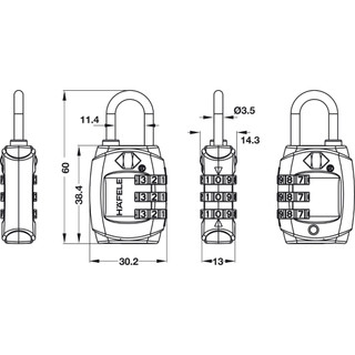 Khóa Vali Hafele - 482.09.010 - Chính hãng - Vạn Phước Thịnh