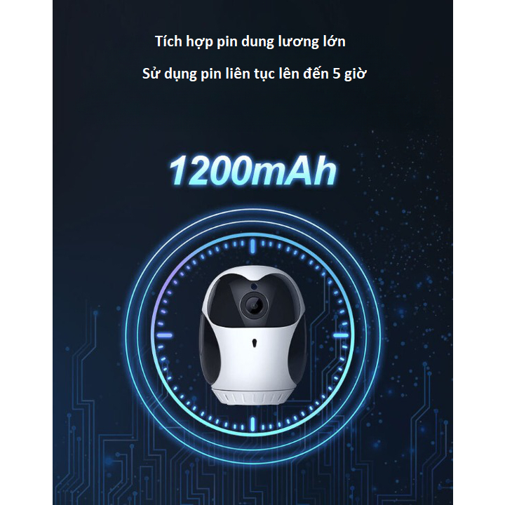 Camera xoay 360 độ giọng nói,Camera mini wifi 360 hình cú 1080p giám sát an ninh,đàm thoại 2 chiều, quay ban đêm,zoom 4X