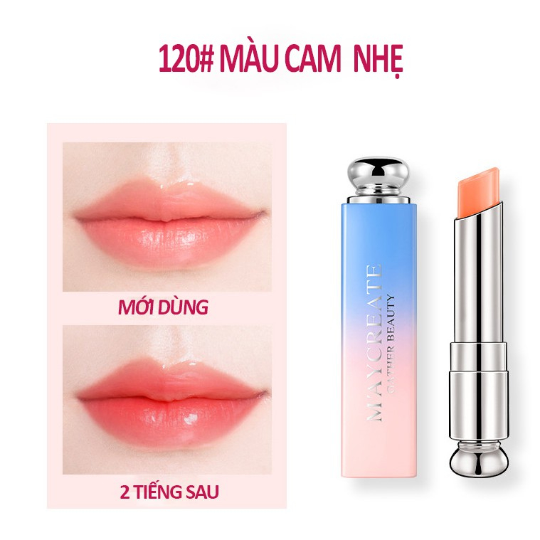 Son Dưỡng Môi Có Màu Nội Địa Trung Chính Hãng Maycreate, Giúp Mội Căng Mọng, Giảm Khô Môi, Giảm Thâm Môi
