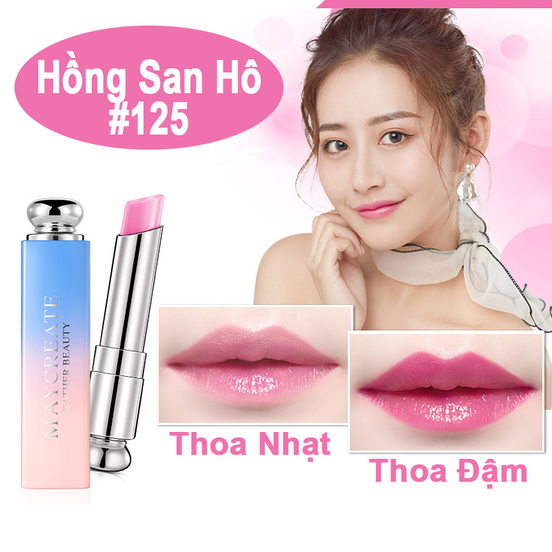 Son Dưỡng Môi Có Màu Nội Địa Trung Chính Hãng Maycreate, Giúp Mội Căng Mọng, Giảm Khô Môi, Giảm Thâm Môi