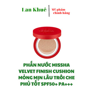 Phấn nước Missha Velvet Finish Cushion mỏng mịn lâu trôi che phủ tốt SPF50+ PA+++