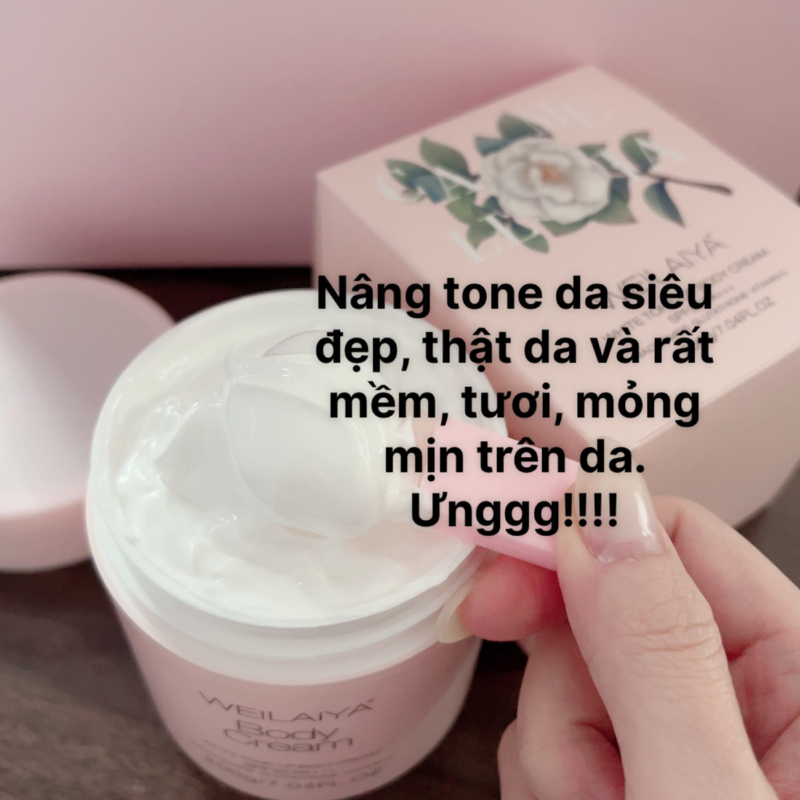 Kem body trắng da WEILAIYA dưỡng trắng da toàn thân, làm tươi da, nâng tông, chống nắng chỉ số SPF30, PA+++