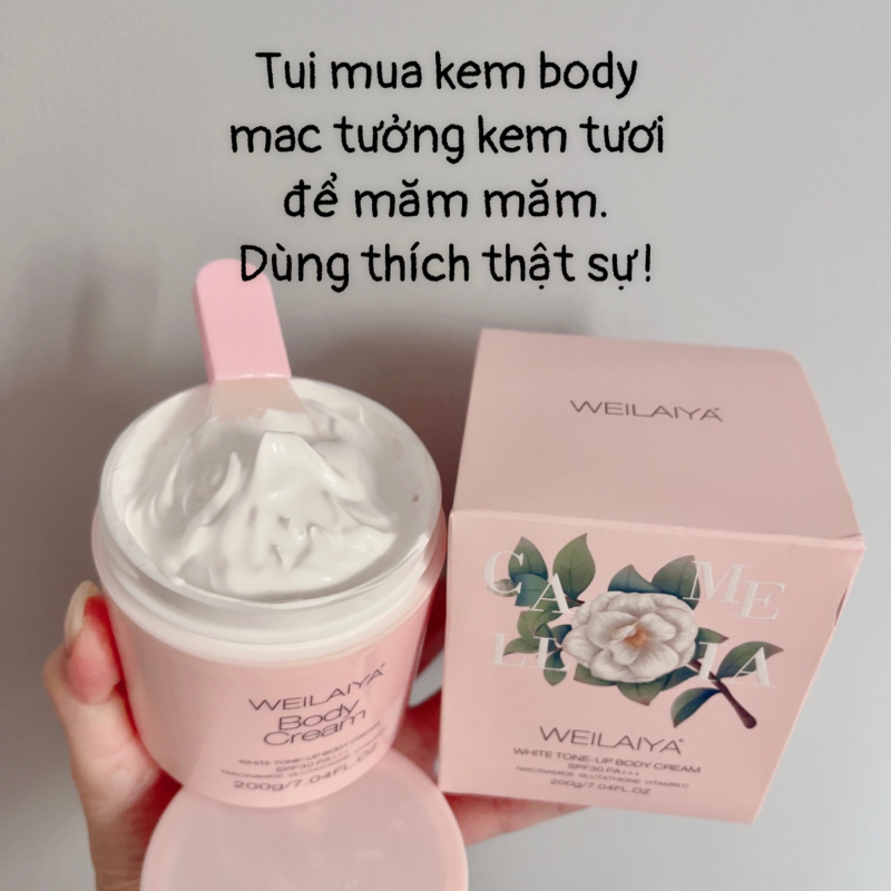 Kem body trắng da WEILAIYA dưỡng trắng da toàn thân, làm tươi da, nâng tông, chống nắng chỉ số SPF30, PA+++