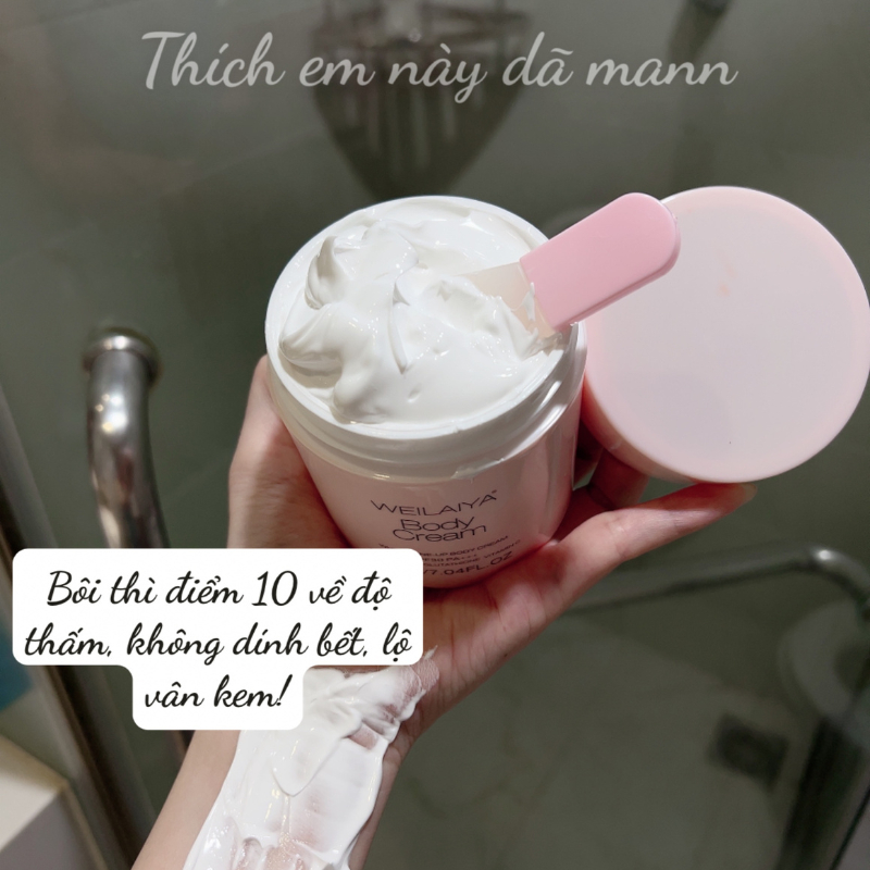 Kem body trắng da WEILAIYA dưỡng trắng da toàn thân, làm tươi da, nâng tông, chống nắng chỉ số SPF30, PA+++