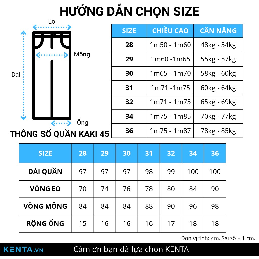 Quần Kaki Dài Nam Slimfit KENTA QKK0045