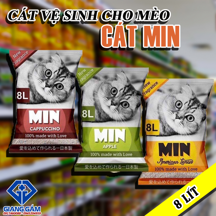 CÁT VỆ SINH MÈO - CAT MIN - 8 LÍT