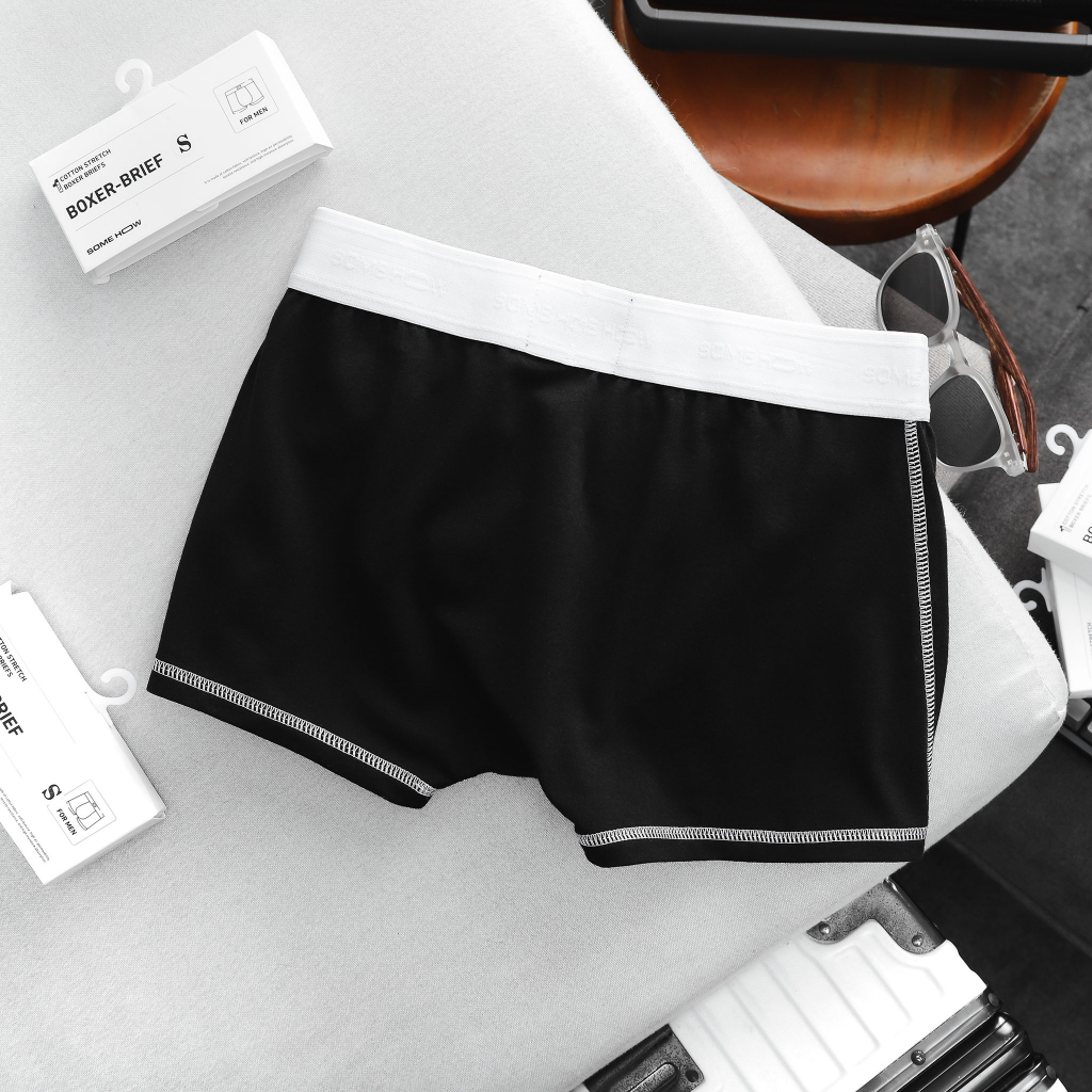 Boxer Nam Secret Pock Buttons, Chất Vải Cotton 4 Chiều Thoải Mái, BX0002, SOMEHOW