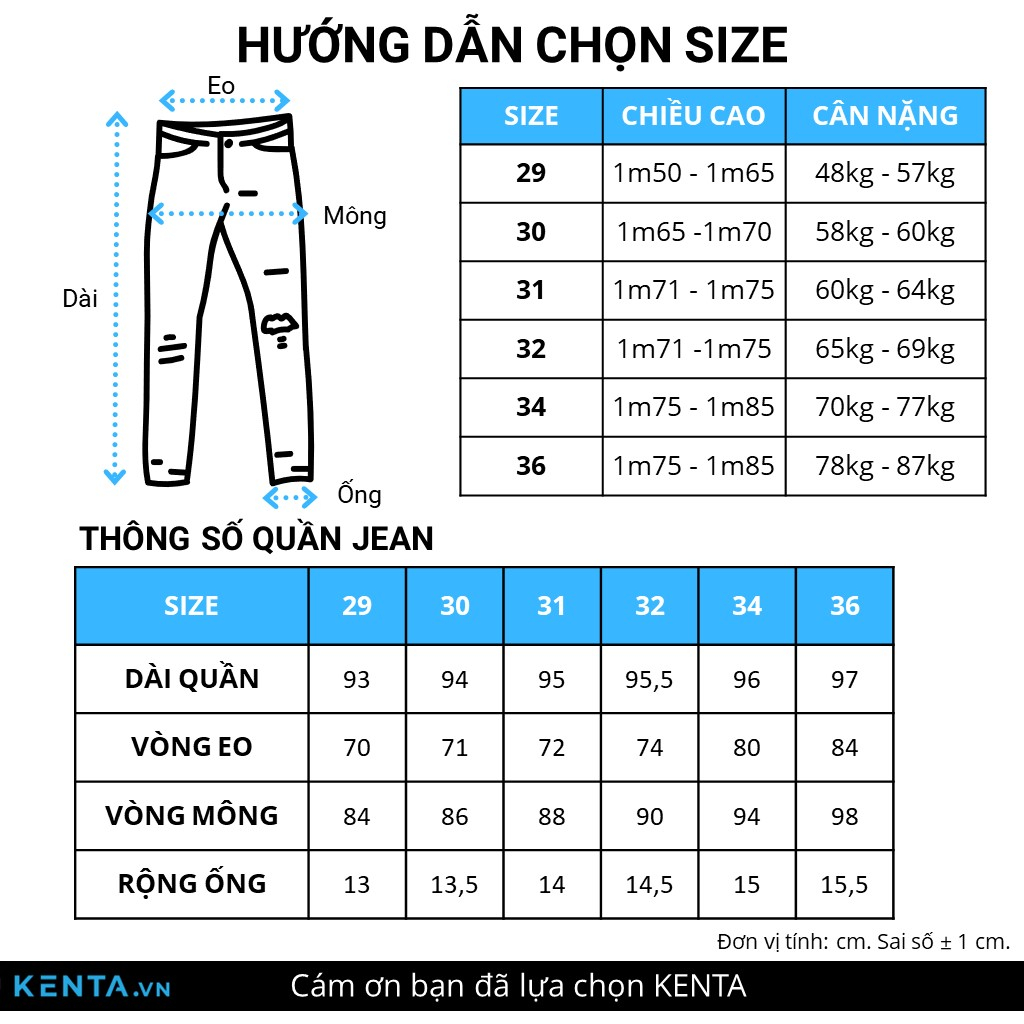 Quần Jean Skinny Nam KENTA QJD0061
