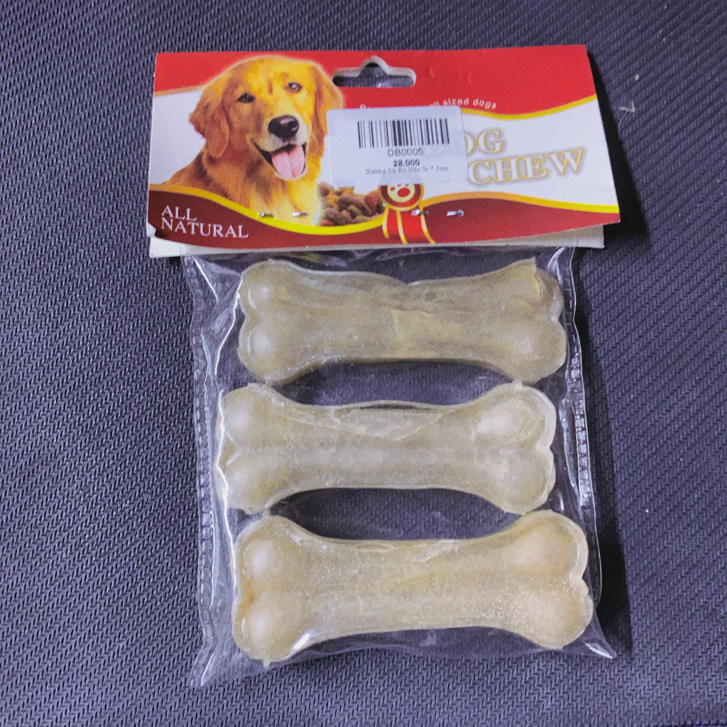 XƯƠNG DA BÒ 3 CHIẾC 8CM DÀNH CHO CHÓ