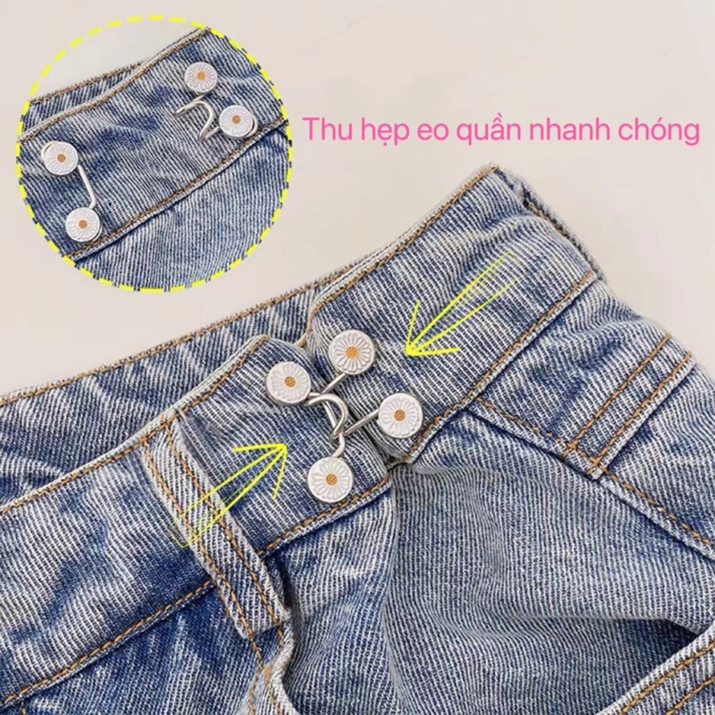 Nút gài điều chỉnh lưng quần nút ghim quần jean nhiều hình dễ thương