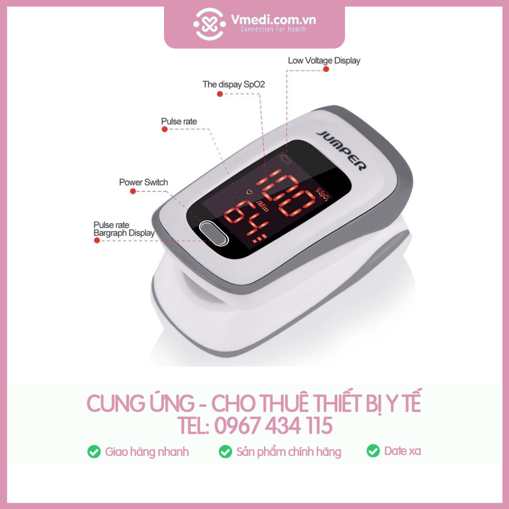 Máy đo nồng độ oxy trong máu SpO2 Jumper JPD-500E