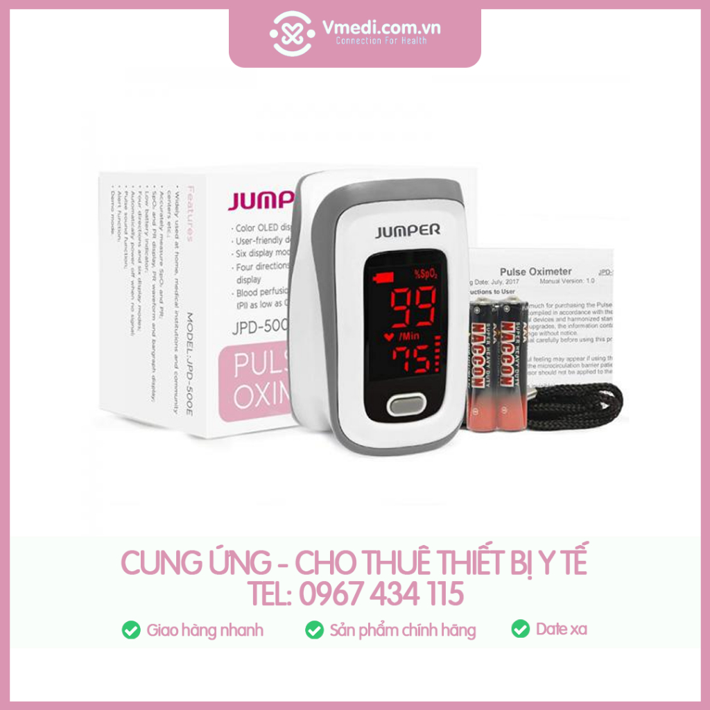 Máy đo nồng độ oxy trong máu SpO2 Jumper JPD-500E