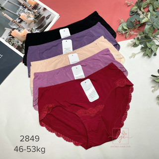 Quần lót nữ cotton , quần cotton pha ren mông 94cm đến 96cm 2849 không gian eva KGE