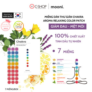 Miếng Dán Nhiệt Giảm Đau Mỏi Cơ CHAKRA AROMA RELAXING COLOR PATCH_Mỹ phẩm Hàn Quốc chính hãng