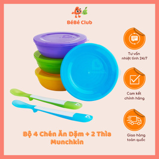Bộ 4 chén ăn dặm + 2 thìa munchkin