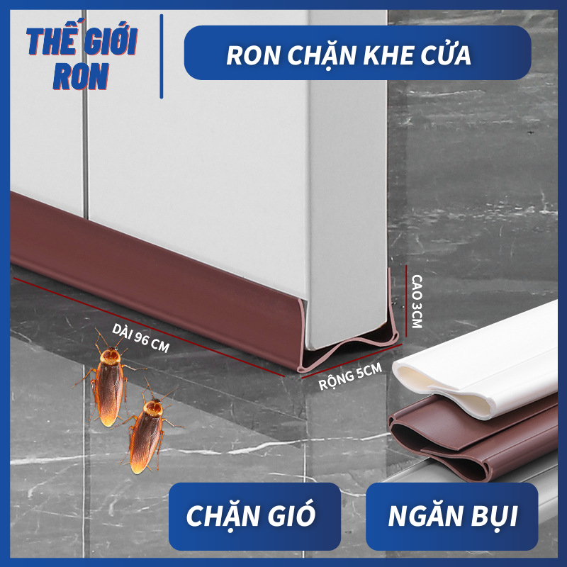 Thanh chặn cửa nẹp chân cửa chắn gió chắn bụi, Ron cửa đúc chịu được nắng mưa THẾ GIỚI RON KINGRON