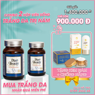 Viên uống trắng da DIAN BEAUTY Glutathione Combo 2 Hộp, mờ nám tàn nhang, chống nắng, bổ sung collagen, vitamin c