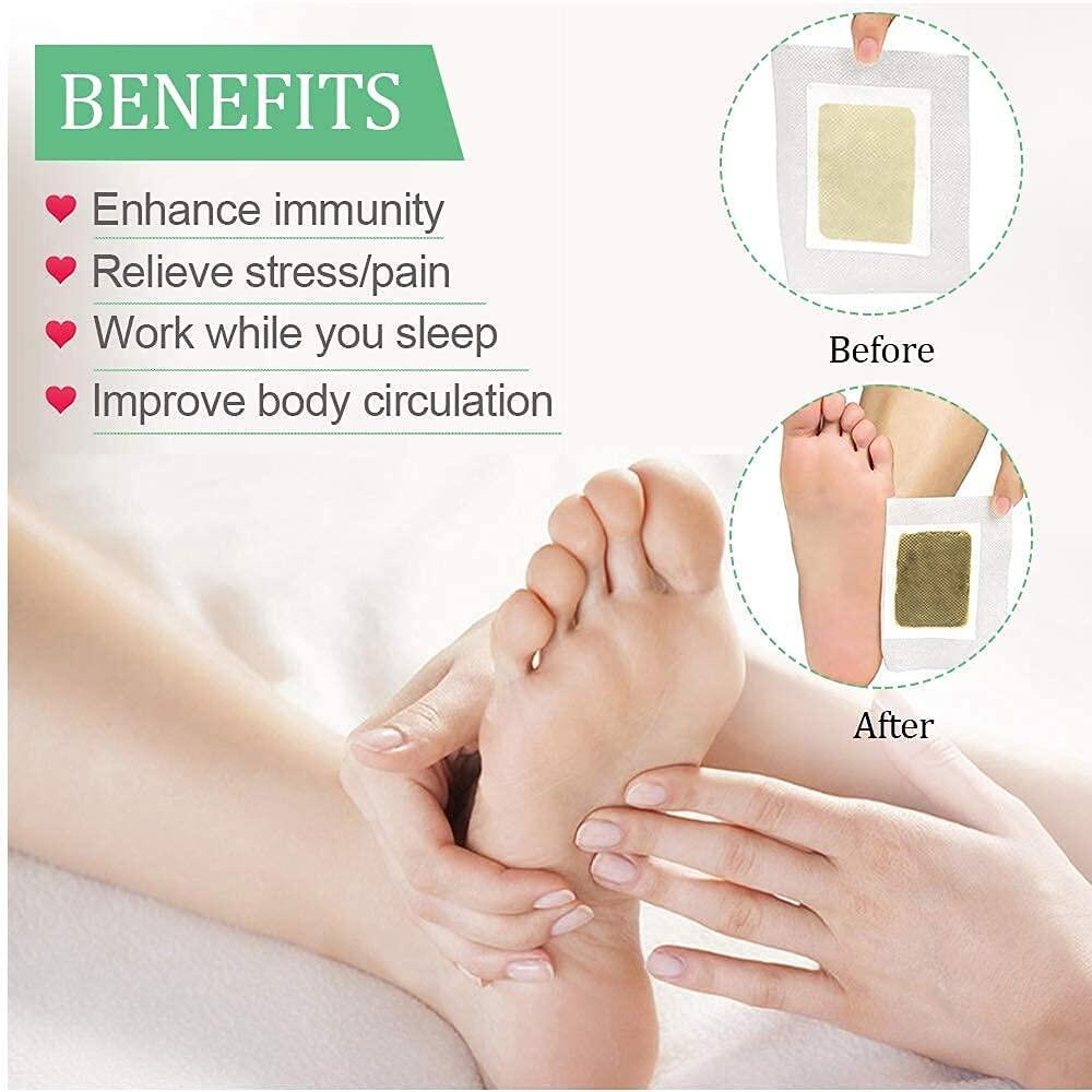50 Miếng Dán Thải Độc Chân Detox Foot Patch Giúp Thư Giãn Ấm Lòng Bàn Chân Giảm Nhức Mỏi Tăng cường cơ thể thận Giảm cân