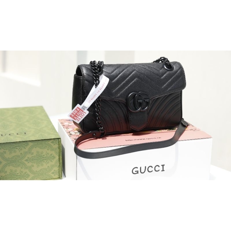 Túi xách tay dành cho nữ G.C BLACK bản đen khóa lì da bò cực chuẩn kèm hộp nam châm