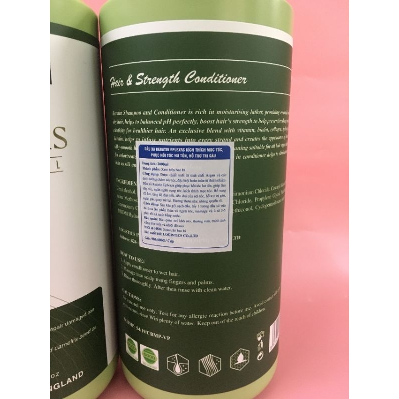 Dầu gộI xả keratin Explexrs 2000ml hương thơm nước hoa mọc tóc chuyên salon spa