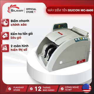 Máy đếm tiền thông minh phát hiện tiền siêu giả Silicon MC-8600 - Bảo hành chính hãng 12 tháng