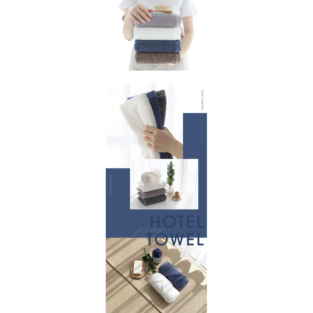 5 cái Khăn 40x80cm 100% Cotton Cao Cấp Anoda 30s Trọng lượng 200gr