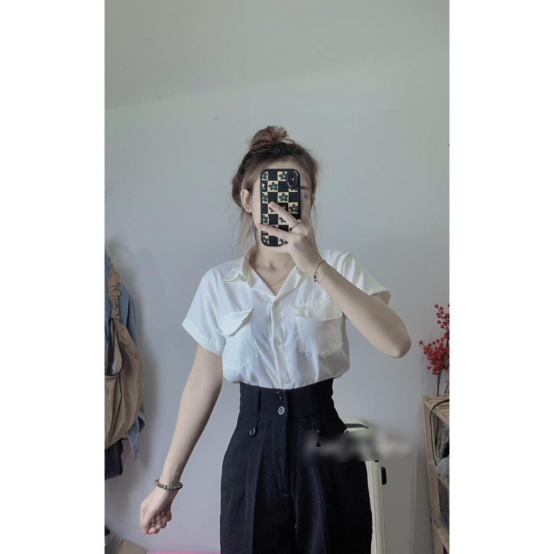 Quần tây 2 nút 2 đỉa lưng cao