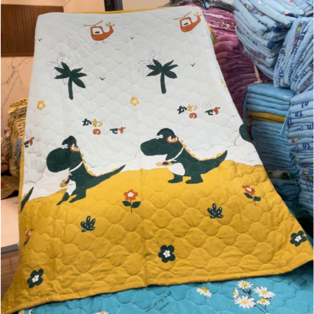 Chăn hè Cotton Poly trần bông 3 lớp nhiều mẫu nhẹ thấm hút mồ hôi tốt kích thước 1m7x2m