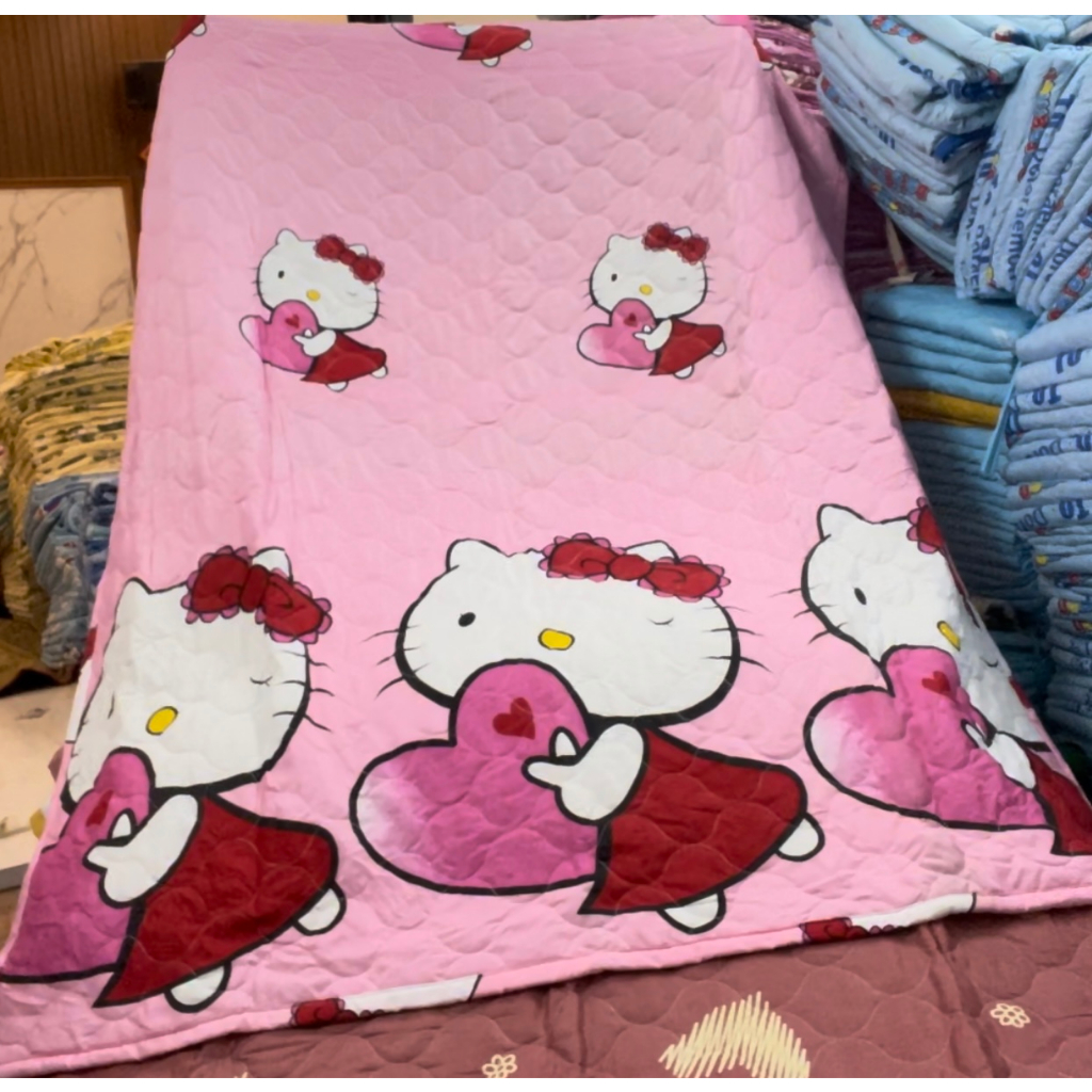Chăn hè Cotton Poly trần bông 3 lớp nhiều mẫu nhẹ thấm hút mồ hôi tốt kích thước 1m7x2m