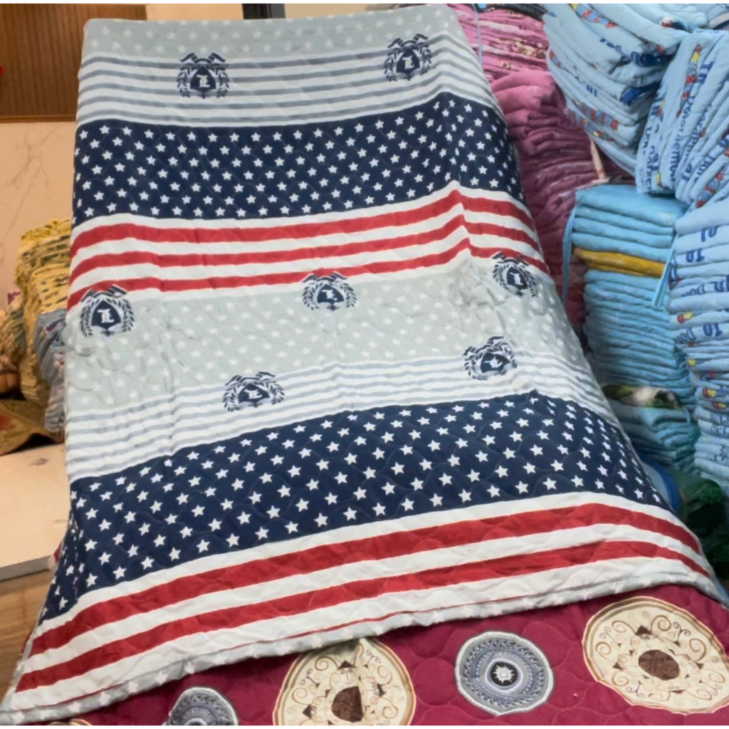 Chăn hè Cotton Poly trần bông 3 lớp nhiều mẫu nhẹ thấm hút mồ hôi tốt kích thước 1m7x2m